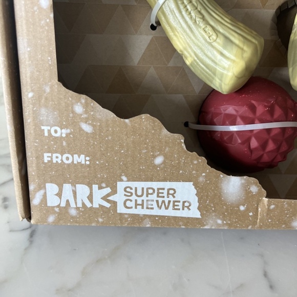 NWT Bark Box Super Chewer Reindeer Games Dog Toy Set Fetch & Gnaw Large 50 + lb - Picture 2 of 7